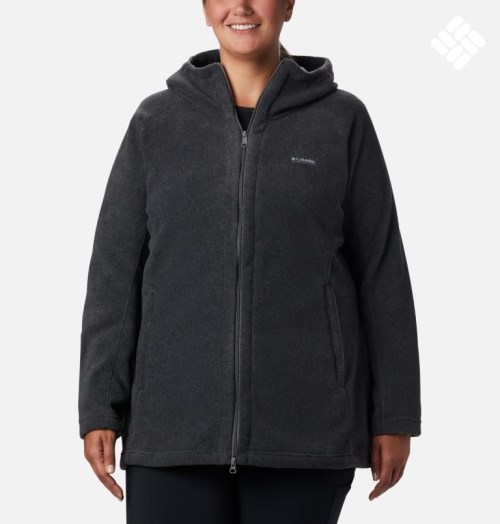 Women's Columbia Benton Springs II Long Jackets Black | Plus Size CA-I0A45
